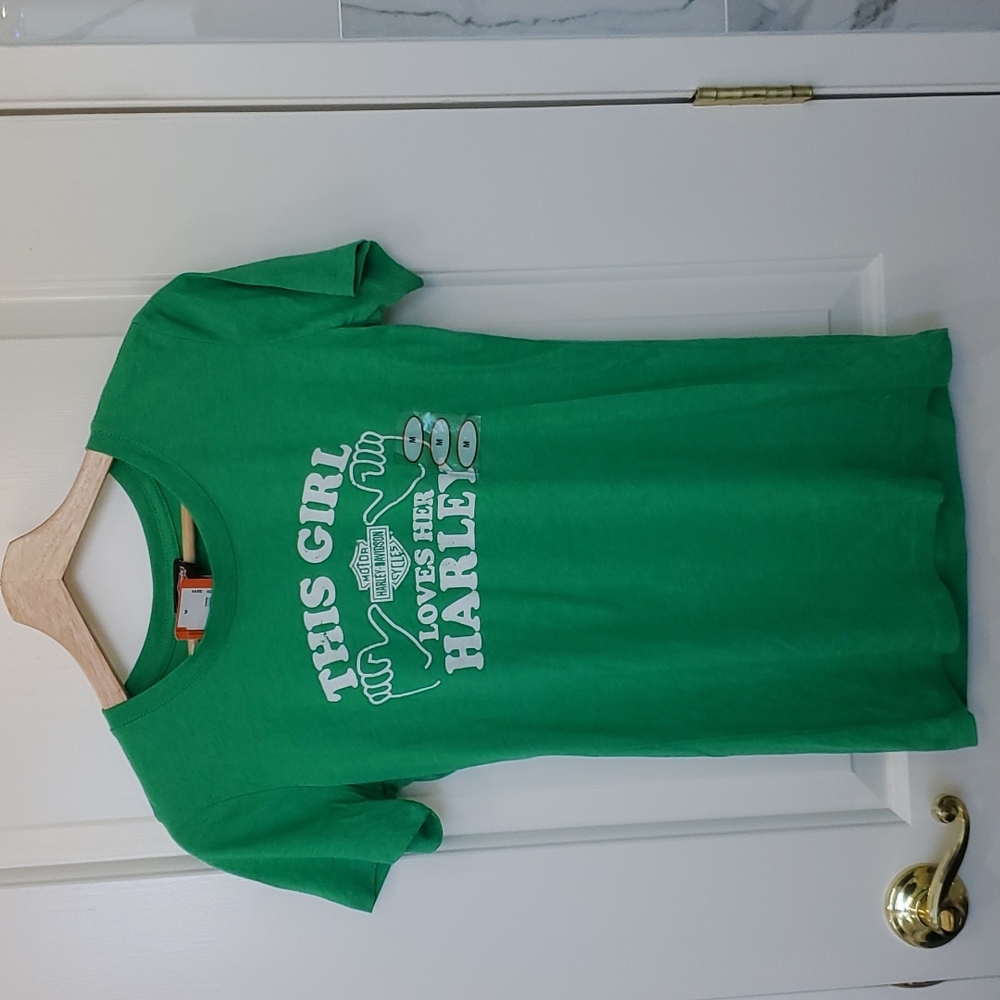 Women's Harley-Davison  green T-shirt
